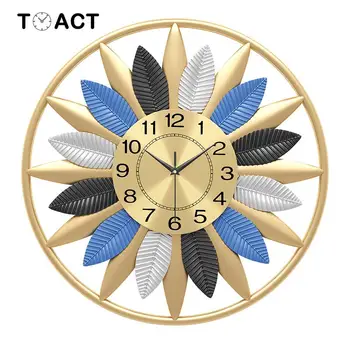 Grande Vintage de Metal Reloj de Pared Moderno Marco de Hierro de Silencio Reloj para Vivir Decoración de la habitación de Casa de Lujo de los Relojes relogio de parede