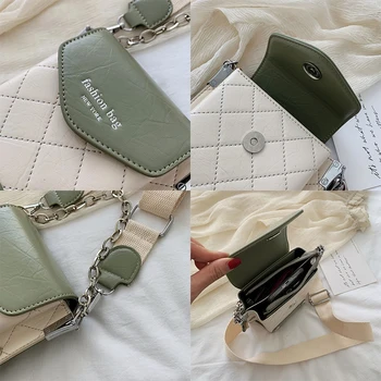 Cubo pequeño acolchado de las mujeres bolsos de moda Remache de cadena de messenger 2019 de hombro de cuero de crossbody del bolso de diseñador de señora de la marca femenina
