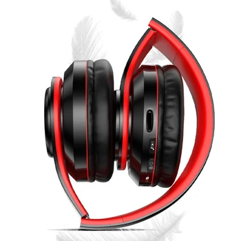 Inalámbrico plegable+Cable Bluetooth 5.0 Auriculares de alta fidelidad de Luz LED 3D Estéreo de Auriculares Con Micrófono Auricular Apoyo TF Tarjeta de Audio Jack