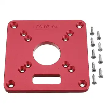 Rojo 120x120mm de la Carpintería de Aluminio de la Aleación del Router de la Tabla Inserte la Placa de Montaje de la Placa Base de la Recortadora de Máquinas