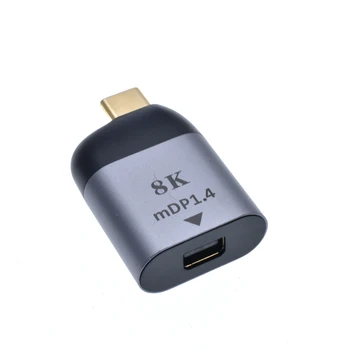 USB-C Tipo C macho a HDMI VGA DP Mini DP Displayport hembra Convertidor Conector del Adaptador de 8K 4K con Cadena para Tablet y Teléfono
