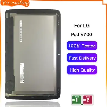Para la LG G Pad 10.1 V700 VK700 PC de la Tableta de la Pantalla LCD Con Digitalizador de Pantalla Táctil de Cristal de Ensamblaje de Piezas de Repuesto 10.1'