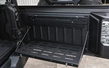 Sansour Bastidores Traseros para Jeep Wrangler JL 2018 Metal Coche Portón de Maletero Puerta Estante Estante de Almacenamiento para Jeep JL Wrangler Accesorios