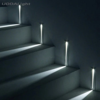 Cree Escaleras de Luz Led de 3W Empotrada En la Esquina de la Pared Lámparas de Decoración de Arte de la Lámpara de las Luces en La Pared