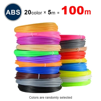 Impresora 3D de los Filamentos de 20 Colores de Impresión 3D, de la Pluma de Plástico Hilos de Alambre de 1,75 mm de Consumibles para Impresoras 3D de la Pluma de Filamento ABS 20Pieces/lote