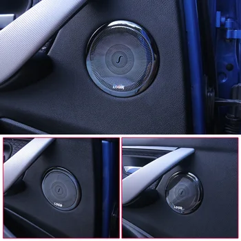 Para BMW 3 Serie 4 3GT F30 F31 F32 F34 F36 de acero inoxidable de la puerta del altavoz de audio de cubierta decorativa de recorte