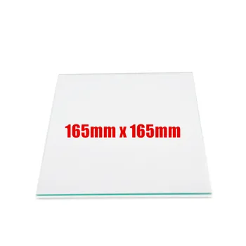 165 mm x 165 mm de Vidrio de Borosilicato de la Placa de 3 mm de thicknees bordes Pulidos para Creality Ender-2 Impresora 3D