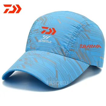 2021 Daiwa Pesca Sombreros Sombrilla Anti-UV Sol Protección Sombreros Ajustable Transpirable Correr al aire libre Senderismo Deportivo Golf el Gorro de Malla