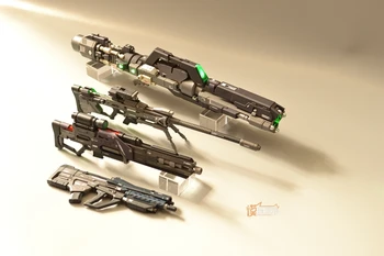 Motorking set de Armas rifle de Francotirador lanzador de cohetes con led para Bandai MG 1/100 Gundam DJ025
