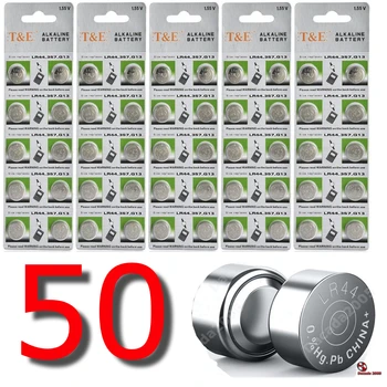 50 x pilas de botón LR44 AG13 GP76A L1154 A76 V13G Dacada2005 batería alcalina Blister de piezas de relojes de Control remoto de envío España