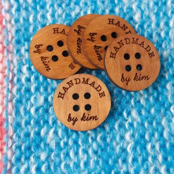 Botones de madera, Personalizados, botones, botones de mano, tejido de punto (MK002)