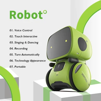 2019 Nuevo Tipo de Robot Interactivo Lindo Juguete Inteligente Robótica Robots para Niños Danza Comando de Voz, el Control Táctil Juguetes Regalos de cumpleaños