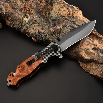 Plegable cuchillo táctico cuchillo de supervivencia caza camping cuchillo 5CR13MOV de alta dureza 57HRC hoja Multi herramientas cuchillos de bolsillo