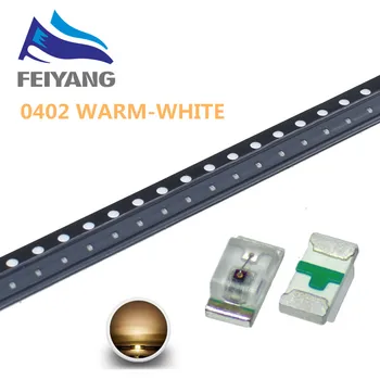 Envío gratis 1000PCS SMD SMT 0402 1005 led Ultra Brillante LED blanco Cálido de luz de la lámpara
