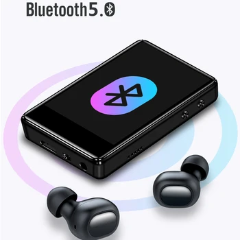 BTSMONE X62 Bluetooth 5.0 de metal reproductor de MP3 con pantalla táctil altavoz incorporado 16G con e-book de radio FM grabación de vídeo de reproducción