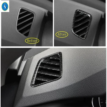 La Fibra de carbono Look los Accesorios de Interior Reinstale el Kit Para Audi A4 B9 2017 - 2020 Engranaje de la Perilla de la Cabeza / de Aire de la CA / de Elevación Cubierta del Botón de Recorte