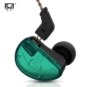 KZ AS06 Auriculares 3BA Controlador de Inducido Equilibrado de alta fidelidad Bass Auriculares En el Oído de Monitor de Deporte Auriculares con Cancelación de Ruido Auriculares Verde