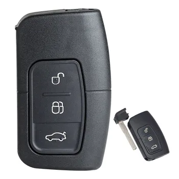 KEYECU Inteligente Remoto de la Llave del Coche Shell Caso Llavero con mando a distancia de 3 botones para Ford Focus Mondeo Galaxy, S-Max, C-Max