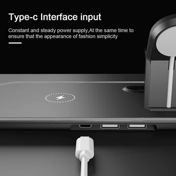 3 en 1 cargador inalámbrico 10W de carga rápida para el iPhone de 8 X 11 Pro Para el iWatch 1 2 3 4 5 Para Airpods Pro soporte de carga inalámbrico
