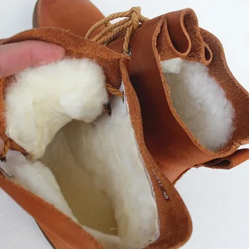 Mujer Zapatos de Tobillo Botas Cuero Auténtico de las Mujeres Botas de Tobillo con/sin piel Caliente botas para la Nieve de Mujer Calzado (zc037)
