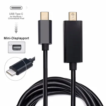 1.8 m USB 3.1 Type-C USB-C a Mini DisplayPort DP macho 4k Monitor Cable usb Tipo c Mini Puerto de Pantalla adaptador