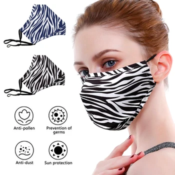 1Pcs Moda de Verano de la Cara de la Boca de la Máscara Unisex de Algodón en la Boca de la Máscara de PM2.5 Máscara De Franjas De Cebra De Impresión Ambientales Máscaras Lavable Nuevo