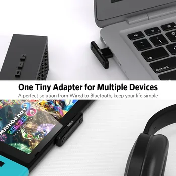 1Mii ML400 Bluetooth USB 5.0 De un Transmisor de Audio Adaptador para Nintendo Interruptor de SBC, aptX LL USB Tipo-C Adaptador Inalámbrico para PS4 PC