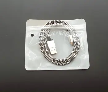 100pcs/lot 11.5*9.5 cm Blanco Claro micro USB cable de Cremallera de Plástico Envases de poli bolso de los pp Minorista Paquete de bolsas de Ningún logotipo bolsas
