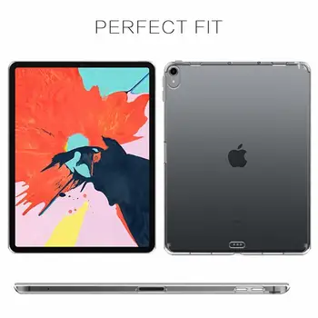 Caso para el Nuevo iPad Pro de 12,9 2018 3ª Suave y Flexible, Parachoques Claro TPU de Goma de la parte Posterior de la Cubierta protectora para el iPad de 12,9/2017 caso de capa