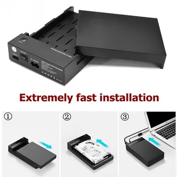 De 2,5 pulgadas, 3,5 pulgadas USB 3.0 SATA HDD Caja HDD Unidad de disco Duro Externo HDD caja Negra