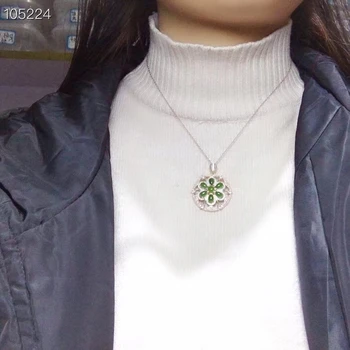 KJJEAXCMY Fina Joyería de la plata esterlina 925 con incrustaciones naturales de jaspe de las mujeres colgante del collar de la conjunto para apoyar la detección de nuevas lu