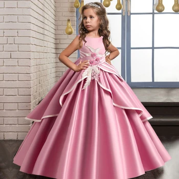 2021 Verano de Flores Vestido de Concurso, los Niños Vestidos Para Niñas Ropa de la Princesa Vestidos de Niñas para la Fiesta y Boda Prom 14 12 Año