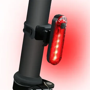 LED Bicicleta Luz Trasera USB Recargable de la luz trasera de Ciclismo de la Cola de la Luz de Advertencia de Seguridad de Flash Bicicleta de Montaña de la Tija de la Luz 4 Modos