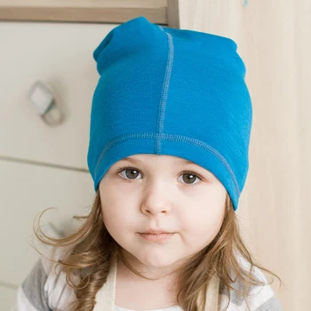Lana de Merino de invierno de los niños gorros de lana térmica unisex bebé niños niñas sombreros de los niños bonnet accesorios al aire libre y 6 meses-14years