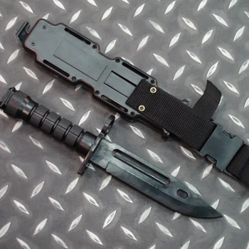 Ejército de los estados unidos M9 Airsoft Táctico de Combate de Juguete de Plástico Daga Cosplay Modelo de Cuchillo para Mostrar Entrenamiento Militar Wargame de Caza Negro Cuchillo