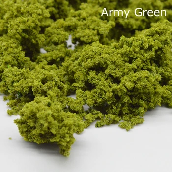 50g/bolsa de Modelo Verde del Ejército de Polvo de la Hierba en Miniatura de Arquitectura de Árbol en Polvo Para Diorama Edificio del Jardín de la Escena, Fabricación de Material de
