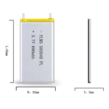 El envío libre de la batería de Polímero 600 mah 3.7 V 503040 casa inteligente MP3 altavoces Li-ion batería para dvr GPS, mp3, mp4 y teléfono celular altavoz