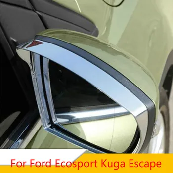 Zlord Coche Cromo Espejo Retrovisor de Protección de la Cubierta del Espejo de la Vista Posterior de la etiqueta Engomada para Ford Ecosport Kuga Escapar de 2012 - 2017