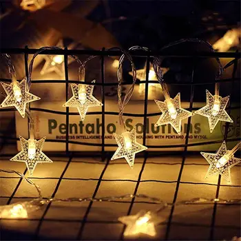 LED de la Estrella de la Cadena de Luces Titilan Guirnalda de Luces de Hadas de la Navidad al aire libre Interiores Fiesta en la Casa de Habitación de la Boda Decoración de Luces