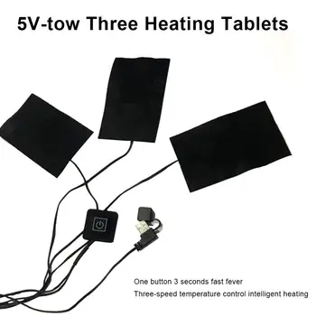 3 Engranaje de Cambio de Temperatura de la camisa de Calentamiento Pad USB Cálido, Seguro Eléctrico Calienta más Cálido para el Invierno Chaleco de Paño