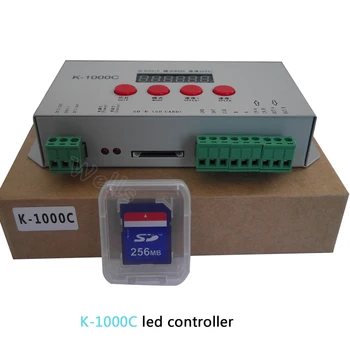 Envío gratis K-1000C (T-1000 Actualizado) controlador de WS2812B,WS2811,APA102,2813 LED de 2048 Píxeles Controlador de Programa DC5-24 V