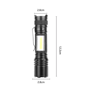 XPH50 Linterna de LED COB Luz de Trabajo 4 Modos de Zoom Camping linterna con Clip de la Pluma de Mano Foco de la Linterna de la Linterna