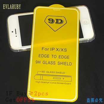 10Pcs 9D Completo de la Cubierta de Vidrio en el iPhone X XS Max XR de Vidrio Templado Para el iPhone 7 8 6 6s Plus 11 Pro Protector de Pantalla