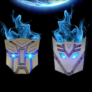 Coche 3D LED de Luz de Transformers autobot Insignia Emblema de la Parrilla de Accesorios Decal Sticker
