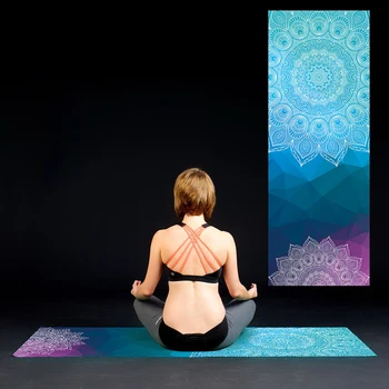 Antideslizante Yoga Mat Toalla Cubierta Anti Skid de la Microfibra de la Estera de Yoga Tamaño 183*63cm Tienda de Toallas de Pilates Mantas Casa de Ejercicios de Fitness