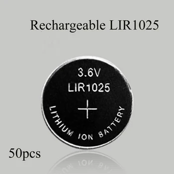 Soravess 5PCS 3.6 V LIR1025 Lithiium lir Batería Recargable de Ion de 8mAH Li-ion Botón de Celda de Moneda de Reemplazar Para CR1025 CR 1025