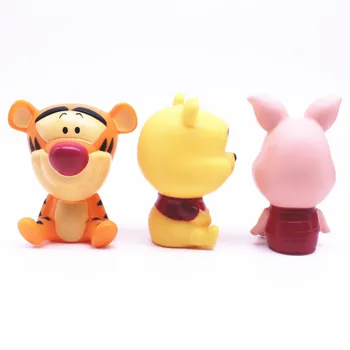 Disney Vinilo Winnie oso Pequeño Tigre de Lechón a la Ardilla de la Decoración de la Decoración de Pastel de Muñeca juguetes de niñas y niños, figuras de juguete