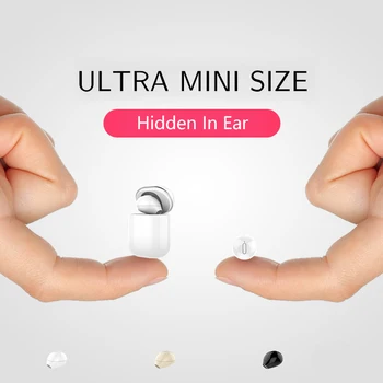 SQRMINI X20 Ultra Mini Wireless Solo Auricular Bluetooth Pequeños de 3 horas de reproducción de Música Botón de Control de Auriculares Con Cargo Caso