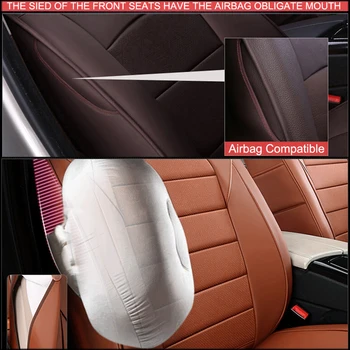 AutoDecorun de cuero de Cuero Cubre Asiento para Nissan Pathfinder de la Cubierta del Asiento Conjuntos Protectores de Accesorios de Coche de Apoyo 3 Fila 2013-2019