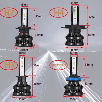YHKOMS Nuevo Diseño 80W 16000LM H4 LED H7 LED del Coche del LED de los Faros 4300K 5000K 8000K ZES CSP H8 H11 H1 9005 9006 Automática de la Luz de Niebla de 12V